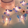 thumbnail image 1 of 3m 20LED Mariposa Cadena Luces Lámpara Noche para Jardín Boda Fiesta () Púrpura, 1 of 5
