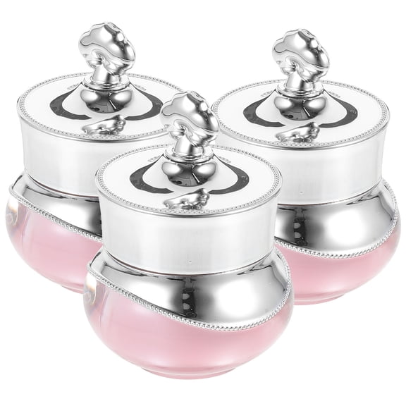 PENIKOKO 3-Pack Refillable Cream Containers Lids, Travel-Friendly Cosmetic Jars for Skincare, Makeup, and Beauty Storage
