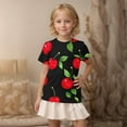 thumbnail image 5 of Virmaxy Boys Girls Cute Printed Tops Kids Baby Short Sleeve Round Neck Tops Summer Loose Trend Pullover Shirt Black 3 Years, 5 of 7