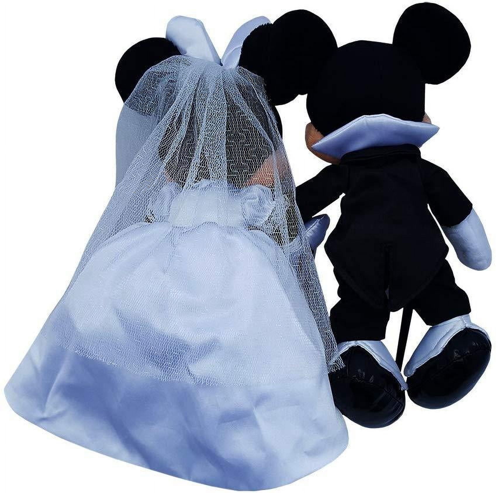 New Disney Parks Mickey & Minnie Bride & Groom Wedding Plush Doll 