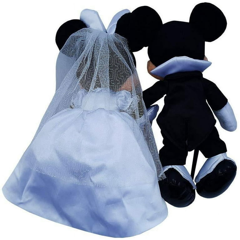 New Disney Parks Mickey & Minnie Bride & Groom Wedding Plush Doll