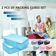thumbnail image 2 of Packing Cubes Set, 2 Pcs Packing Organizers Set for Suitcases, Large Capacity Travel Luggage Organizers Set includes 2 Large Size Storage Bags, Convenient Organizer Bags for Travel (Bright blue), 2 of 6