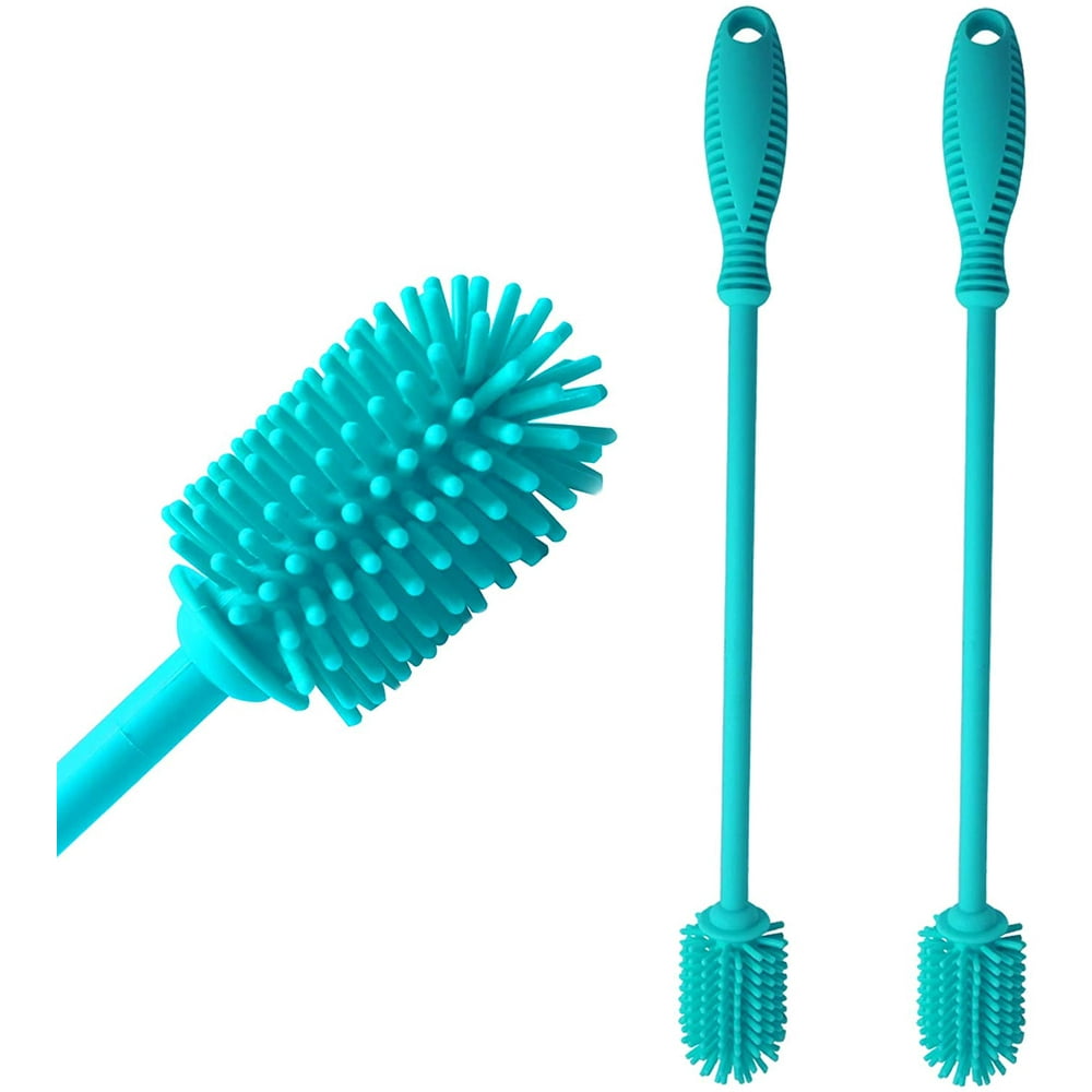 2 Pack Water Bottle Scrubber Brush Silicone Cleaning Brush for Cup