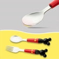 thumbnail image 3 of Children Stereo Mickey Head Stainless Steel Fork Portable Boxed Set Tableware, 3 of 6