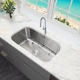 thumbnail image 2 of KBFmore Classic 30 Inch 18 Gauge Undermount Single Bowl Stainless Steel Kitchen Sink with Strainer and Grid, 2 of 11