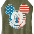 thumbnail image 3 of Disney - Americana - Mickey Face Stars And Stripes - Juniors High Neck Tank Top, 3 of 5