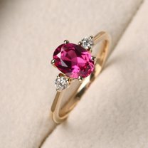 Natural Pink Ruby Ring, 925 Sterling Silver Ring, Gift for Her, Gemstone Ring, Birthstone Rings for Women, Gift For Her