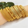 thumbnail image 2 of Pulsera de aleación chapada en oro para novia, lujosa pulsera de oro y arena para boda para mujer, 2 of 4