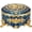Blue, variant on Professional Antique Metal Jewelry Box with Exquisite 3D Rose Design, Round Vintage Trinket Case for Rings and Earrings, Premium Enamel Keepsake Box with Soft Velvet Interior