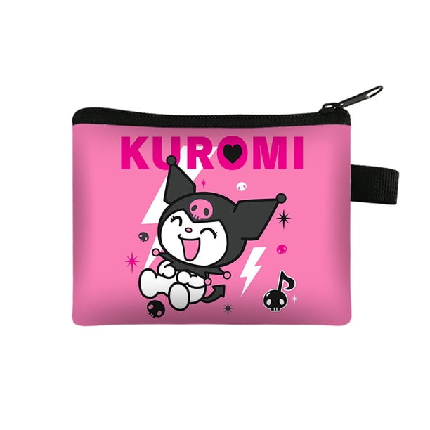 Nuevo monedero kuromi Kuromi transfronterizo, monedero pequeño portátil con dibujos de animales para niños, bolso con cremallera