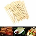 thumbnail image 4 of SHAR 100PCS Barbecue Bamboo Skewers Disposable Bamboo Stick Barbecue Paddle Skewers, 4 of 8