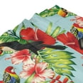 thumbnail image 4 of Shower Curtain, Cute Toucan Parrot Flowers Leaves Waterproof Fabric Plastic Shower Curtain, Drying Fast Bathroom Curtain with 9 Buttonholes, Ruffle Shower Curtain 60x72in, 4 of 8