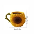 thumbnail image 3 of Sunflower Shaped Ceramic Coffee Mug with Floral Design and Ergonomic Handle for Home Office Tea Milk Water Use, 3 of 4
