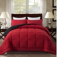thumbnail image 1 of Juego de edredón DOWNCOOL Queen con 2 fundas de almohada, color rojo y negro, 1 of 2