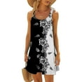 thumbnail image 2 of SZXZYGS Robes de Vacances pour Femmes 2024 Robe d'Été Courte de Plage Sans Manches Imprimé Coloré Amusant Jupe Décontractée Vacances en Bord de Mer Mini Robe 2024, 2 of 5