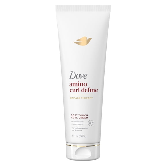 Dove Curl Cream for Curly, Coily Hair Amino Curl with Bio-Protein Care Technology   Amino Complex, 8 Fl Oz