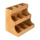 thumbnail image 2 of Organizador de bolsas de té de madera, 9 compartimentos , paquetes de multifuncionales, paquetes de azúcar, accesorios, soporte Soledad Soporte de almacenamiento de cocina, 2 of 7