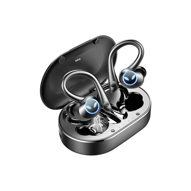 Auriculares Inalámbricos Bluetooth 5.3 Deportivos Con Gancho Belug, Negro