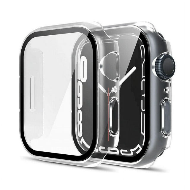 41mm Apple Watch iWatch Case Full Protective Rugged Cover with Screen Protector for Apple Watch Series 7/8 - Clear