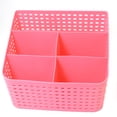 thumbnail image 2 of Imitación Ratán Diseño Cosméticos Mando A Distancia Caja Almacenaje Cesto - Rosa, 17.3 x 13.4 x 13.7 cm (L*An*Al) Unique Bargains Caja de Almacenamiento, 2 of 7