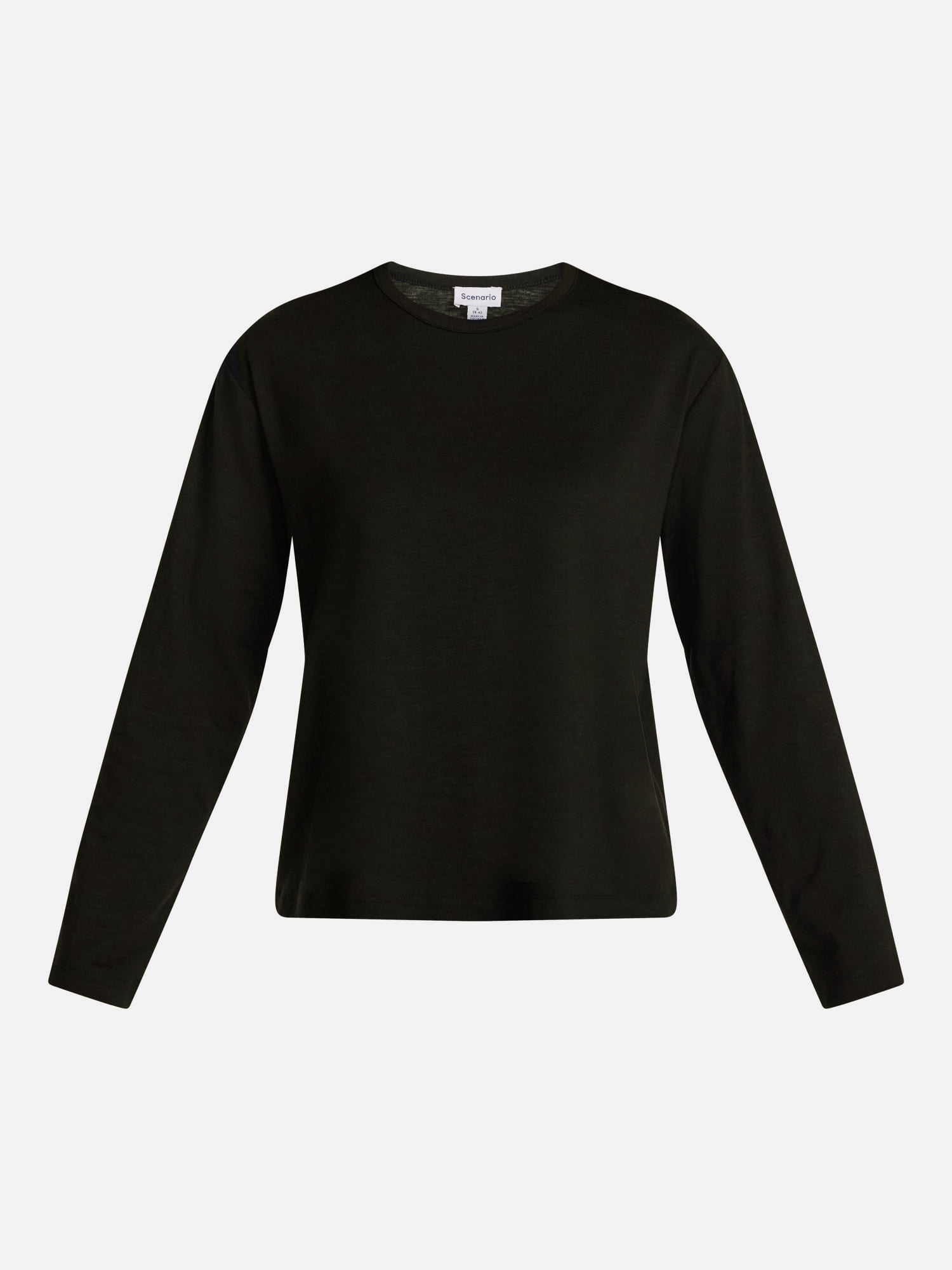 Scenario Women's and Women's Plus Relaxed Slub Tee with Long Sleeves, Sizes XS-4X