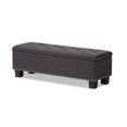 thumbnail image 1 of Hawthorne Collection Banc de Rangement en Gris Foncé, 1 of 8