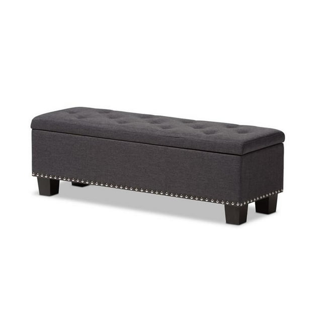 Hawthorne Collection Banc de Rangement en Gris Foncé