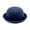 Navy, variant on Nrmvnmi Classic Wool Round Bowler Hats - Trendy Derby Fedora Bucket Caps With Roll Up Brim Solid Color Fashionable Hats For Men Women (Multiple Colors)