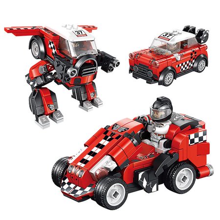 Block Racing Lego Compatible With Lego Building Blocks Racing Series Transforming Robot ...