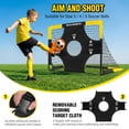 thumbnail image 4 of Set de portería de fútbol BORNEW para niños de 4x3 pies con balón y blancos de tiro, 4 of 8