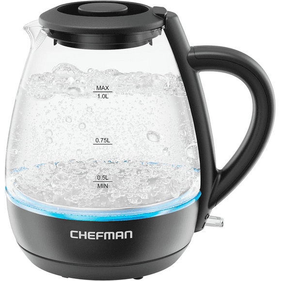 Hervidor de Agua Chefman RJ11-10-GMRL-TI-MX de Cristal 1 Lt