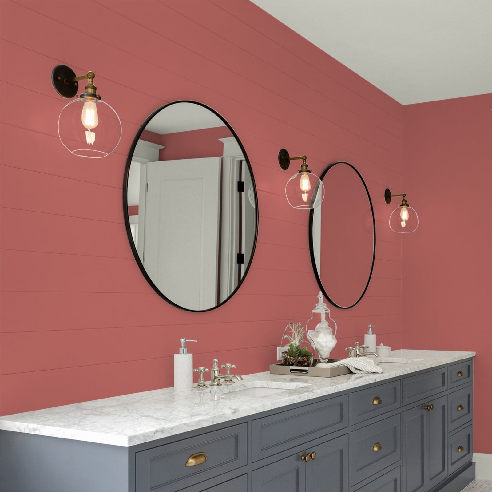 Glidden Glidden Kitchen Bath and Laundry Sienna Red / Red, Eggshell Interior Paint with Primer, 1 Gallon