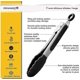 thumbnail image 2 of Mini Tongs With Silicone Tips 7-inchtongs, Set Of 3 (black), 2 of 4