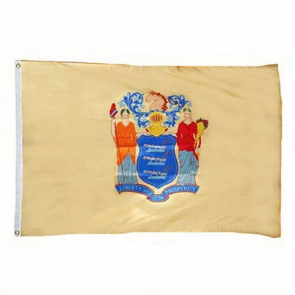 New Jersey Flag 8X12 Foot Nylon