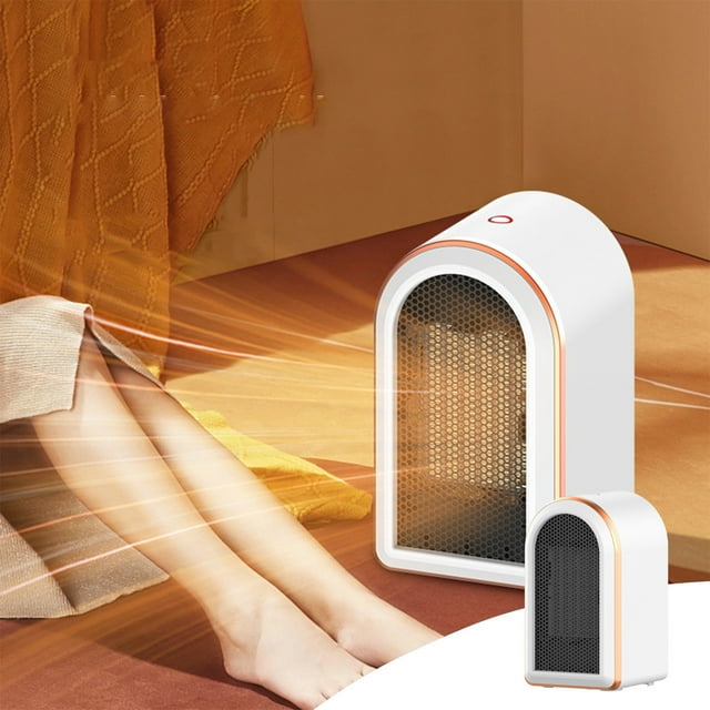 Calentador de ambiente para electrodomésticos, calefactor portátil de 1200 W para interiores con termostato, calentador pequeño de cerámica de calentamiento rápido con modos de calefacción y ventilado