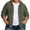Army Green-A, variant on Women's Plus Size Cotton Linen Hoodies Button Down Solid Long Sleeve Gauze Shirts Lightweight Swimsuit Beach Coverups White