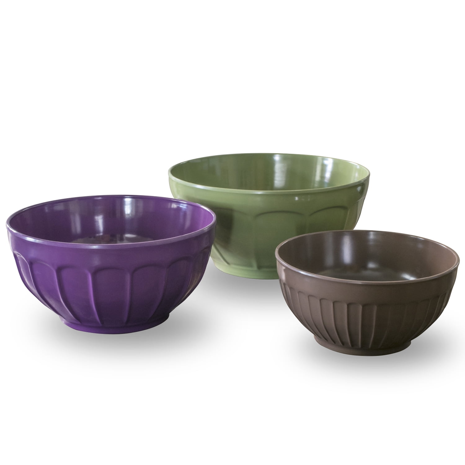 Mainstays Outdoor Melamine French Country Serve Bowls, Set of 3