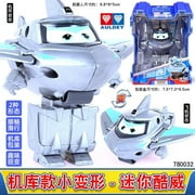 New Hot Super Wings 2" Scale Mini Transforming Anime Deformation Plane Robot Action Figures Transformation Toys Gifts For Kids