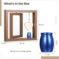 thumbnail image 5 of Memorial Photo Frame with Mini Urn, Wooden Rotating Memory Picture Frame and Small Urn Set, Fits 4 x 6 in Dual Photos, Sympathy Present Keepsake for Loss of Loved Ones & Pets, 5 of 5