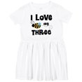 thumbnail image 3 of Inktastic 3rd Birthday Bee Girls Toddler Dress, 3 of 5
