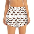 thumbnail image 3 of Uemuo Dachshund Dog Puppy Pattern Women's Athletic Shorts High Waisted Running Shorts with Liner Pockets Gym Elastic Workout Shorts-X-Large, 3 of 9