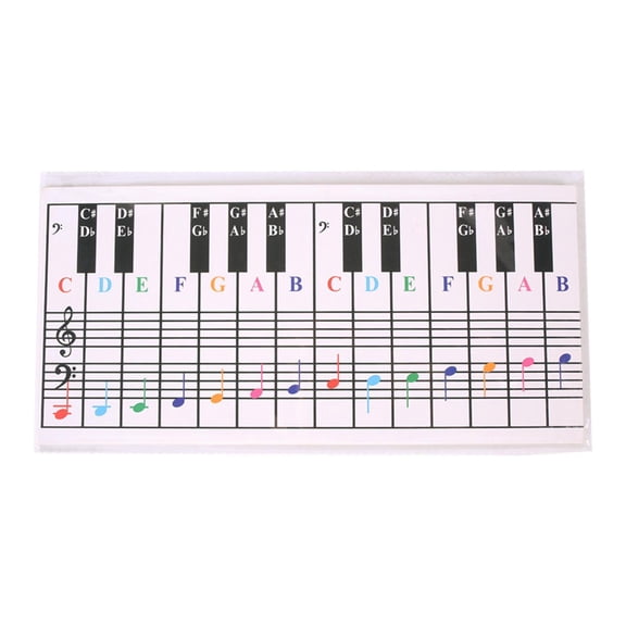 Piano Keyboard Note Chart Keyboard Practice Paper Para Principiantes Que Ensean A Los Nios Sunnimix Tabla de notas del teclado de piano