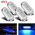 thumbnail image 1 of 4Pcs Marker Light 3 LED Boat Marine Grade 12V Large Waterproof LED Courtesy Lights Stair Deck Turn Signal Lighting ,High Bright, 1 of 7