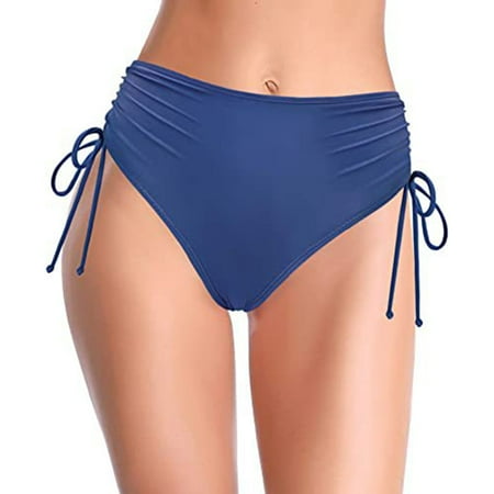Swim Shorts Women Plus Size Vintage Print Brazilian Bikini Bottom Swimwear Briefs Beachwear Brazilian Bikini Bottom Side Tie Thong Bathing Swimbottom