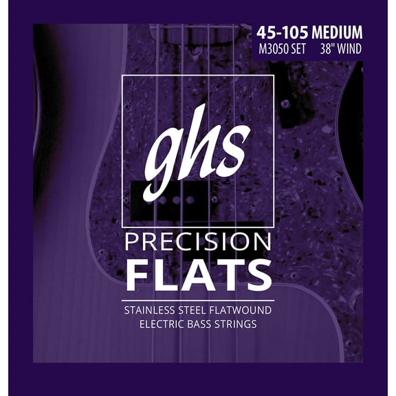GHS Bass Strings 5-String Set Precision Flats - Medium 45-126 Standard Scale
