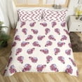 thumbnail image 2 of Erosebridal Chic Pink Flower Duvet Cover Queen, Girly Floral Bedding Sets Queen Size, Gifts , Reversible (No Comforter), 2 of 6