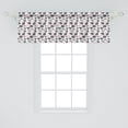thumbnail image 2 of Ambesonne Floral Window Valance, Rose Twigs and Butterflies, 42" x 18", Charcoal Grey Pink White, 2 of 3