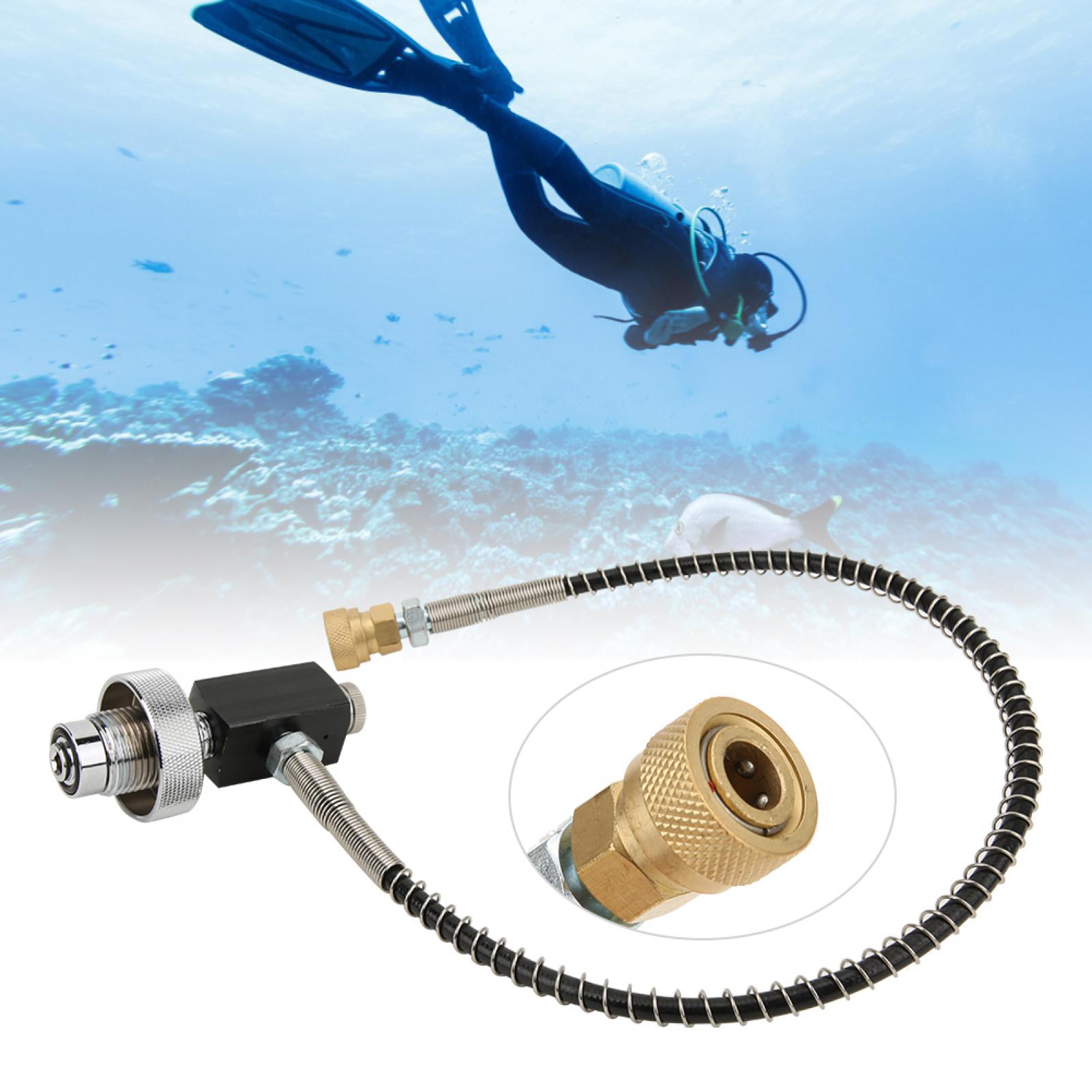 Details about   Lightweight Diving Valve Air Filling High Pressure Hose Adapter Underwater Equip 