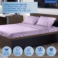 thumbnail image 4 of Juego de sábanas DREAMCARE tamaño king, 4 piezas, 100% microfibra, color lavanda, 4 of 8