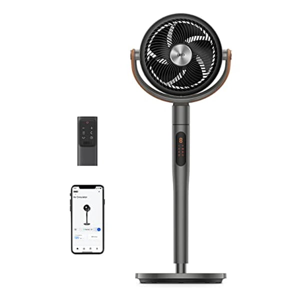 Dreo Ventilateur Intelligent pour Chambre, Ventilateur sur Pied avec Wi-Fi/commande Vocale, Fonctionne avec Alexa/Google, 105
